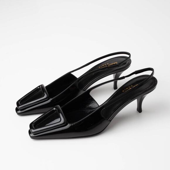 Saint Laurent Women's 24 Slingback Kitten Heel Pumps - Picture 8 of 10